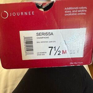 Journee Collection Serissa Sandals Champagne Metallic